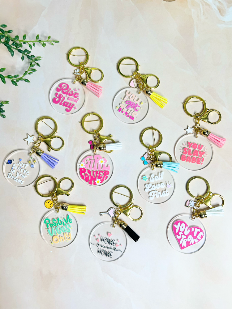 Little Reminders - Acrylic Keychains with Charm