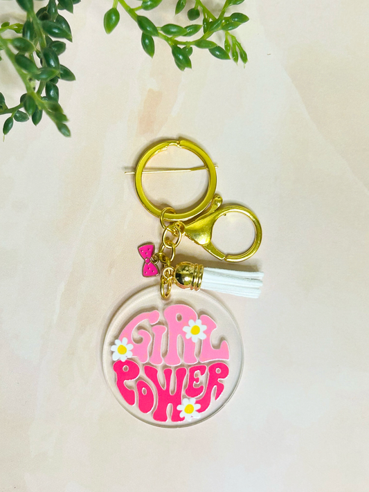 Empower – Girl Power Acrylic Keychain with charm