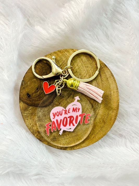 You're My Favorite – Acrylic Keychain with Charm