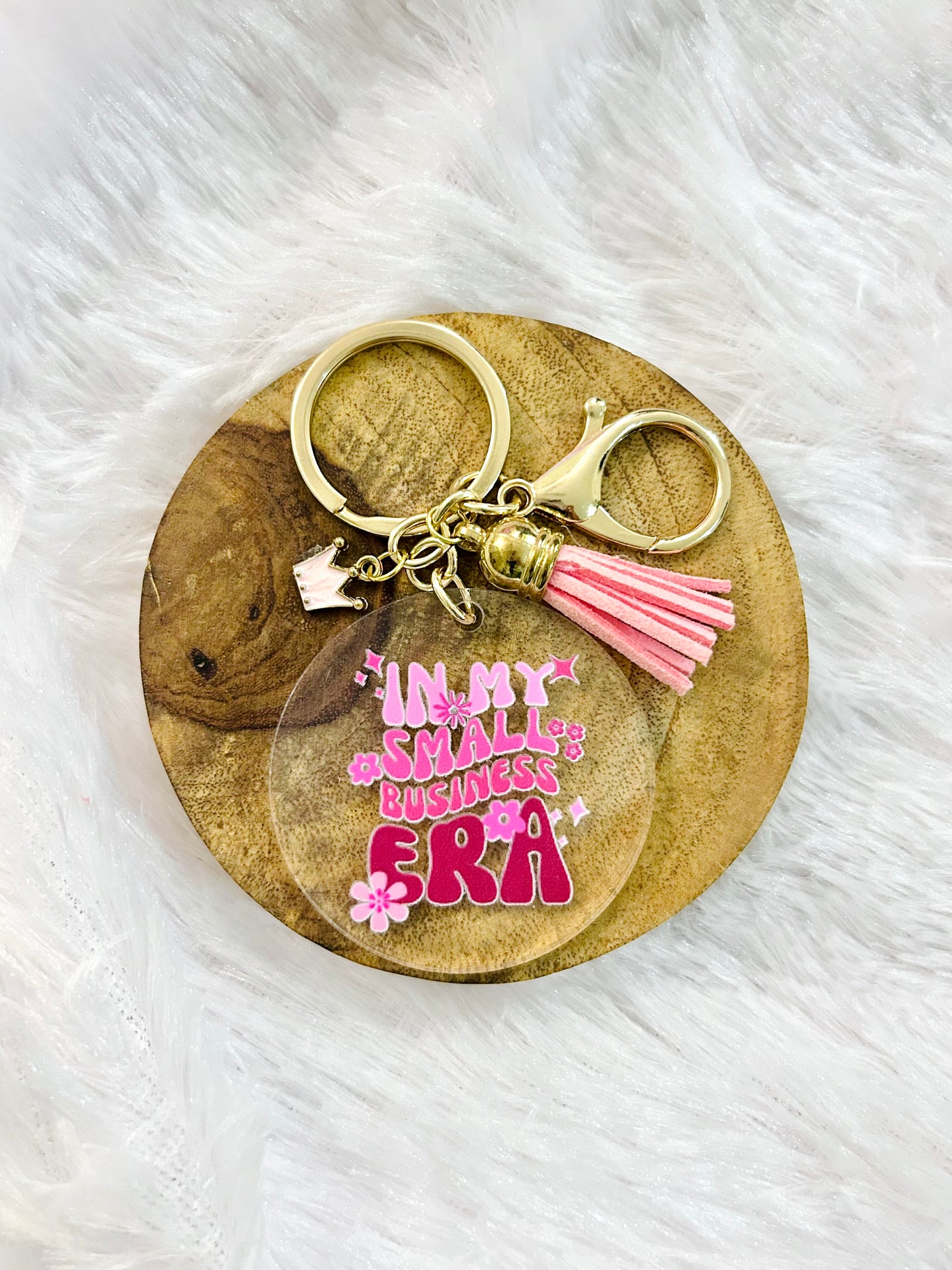 In My Small Business Era – Acrylic Keychain with Charm